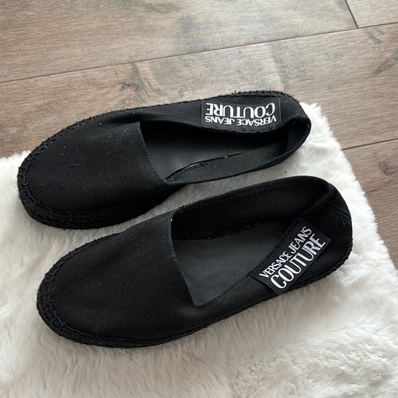 Versace Jeans Couture Black Espadrilles
